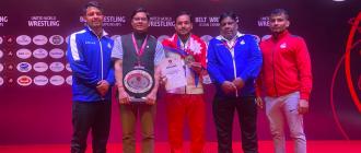 दिल्लीमा सम्पन्न कुस्ती प्रतियोगितामा नेपालका सुरेश चुनाराले जिते कांस्य पदक