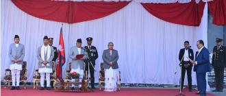 राष्ट्रपतिसमक्ष मधेस प्रदेशका प्रदेश प्रमुख कर्णको शपथ