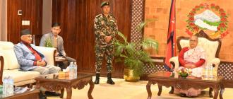 प्रधानमन्त्री कार्की र एमाले अध्यक्ष ओलीबीच भेटवार्ता