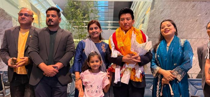 प्रवासी नेपाली मञ्चकाे अधिवेशनलाई सम्बोधन गर्न एमाले युवा नेता सुहाङ नेम्वाङ कतारमा