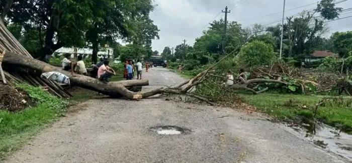 रविन्द्र मेहताको मृत्युपछि आन्दोलनमा उत्रिए कप्तानगञ्जबासी, रुख ढालेर सडकमा अवरोध
