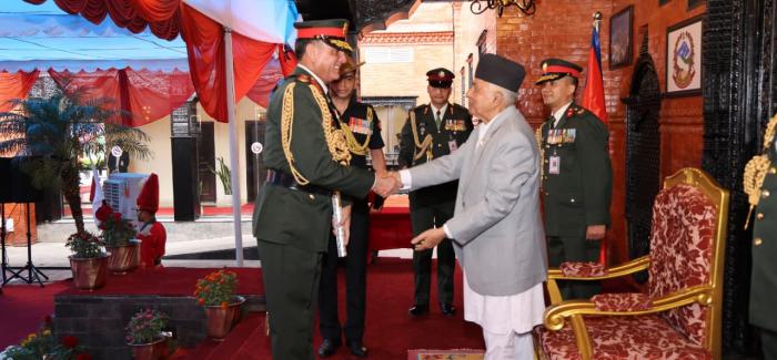 भारतीय सेनाध्यक्ष सेठलाई मानार्थ महारथीको दर्जा प्रदान