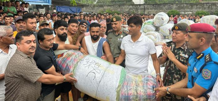 भोटेकोशी बाढीप्रभावितलाई कैदीबन्दीको सहयोग