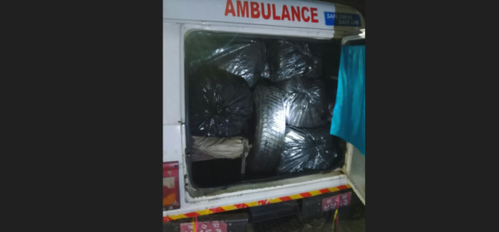 इटहरीको पानीपिया जङ्गलमा एम्बुलेन्सबाट साढे चार क्विन्टल गाँजा बरामद