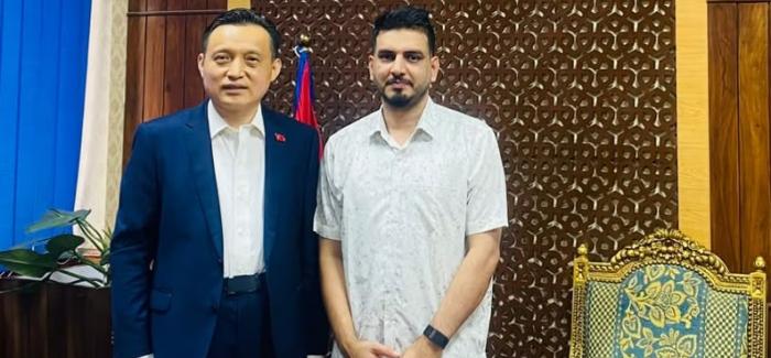पूर्वाधार मन्त्री सुनिल लम्साल र चिनियाँ राजदूत वाङ माओमिङबीच भेटवार्ता पूर्वाधार मन्त्री सुनिल लम्साल र चिनियाँ राजदूत वाङ माओमिङबीच भेटवार्ता
